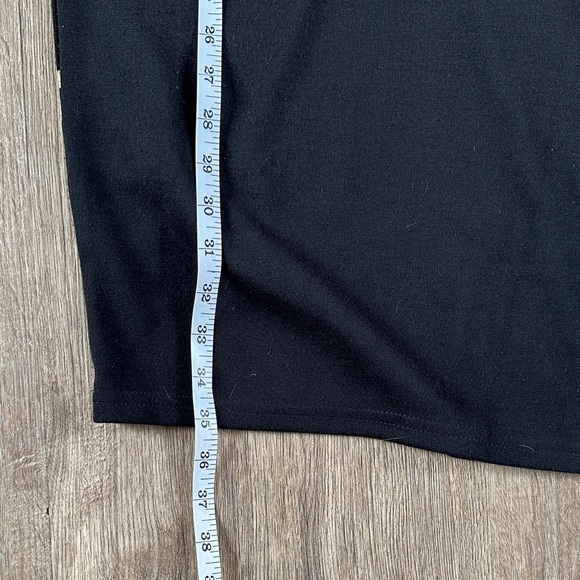 Fitted Black and Gold Women's Dress - Picture 8 of 9